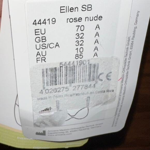 NWT Amoena Ellen Wirefree Masectomy Front Closure Bra Size 32A - Picture 7 of 16